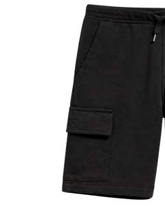 Pantalones Cortos Cargo Negros para Hombre, Cintura Elástica con Cordón, Estilo Casual Urbano, con Bolsillos Laterales, Pantalones Cortos de Verano, Fabricante OEM - Product Image 2