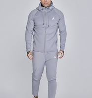Ensemble de survêtement oversize vierge en polyester/coton avec sweat à capuche zippé et pantalon de jogging – Qualité supérieure pour hommes