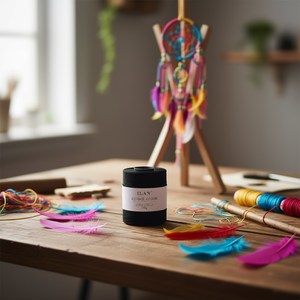 Cordón de algodón Ilan en carrete de 2 mm, negro, 250 g, para la elaboración de atrapasueños - Product Image 2