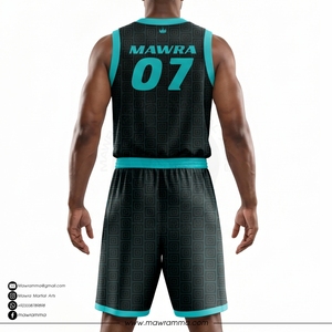 Maillot de basketball personnalisé en gros, sublimation, séchage rapide, grande taille, motif géométrique, 100 % polyester, uniforme de sport d'équipe - Product Image 2