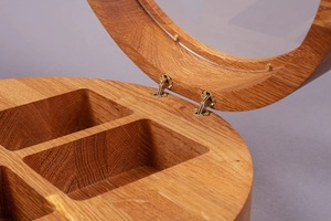 Personalized Eco Friendly Durable Oak Wood Watch Box Modern Jewelry Organizer <b>Cushions</b> Watch Case Gift Box Watch Holder for Home - Product Image 3