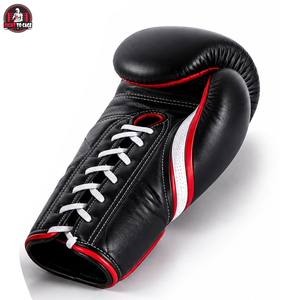 Service OEM/ODM, gants de boxe personnalisés avec logo, en cuir véritable, de haute qualité, à lacets, pour l'entraînement et les combats, durables, derniers modèles. - Product Image 5