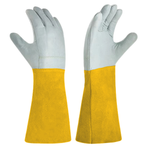 Top-Ranked CE Certified Heavy Duty Grain Split Leather TIG Welding <b>Gloves</b> with Cotton Liner Reflective Safety - Product Image 5