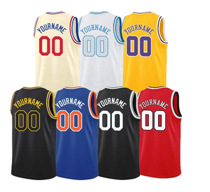 Logo personnalisé Uniformes de sport pour hommes Tailles XS-XL Respirant Séchage rapide Anti-bactérien Anti-UV Maillots de basket-ball blancs Taille Plus - Product Image 1
