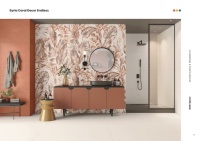 Carreaux muraux mats sans fin en corail de Syrie 600x1200mm, motif feuille tropicale pour usage intérieur salle de bain