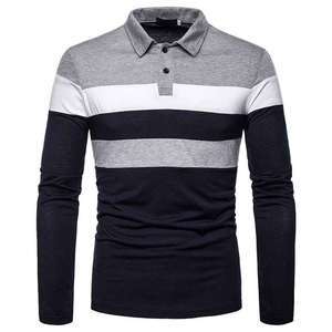 Camiseta de Golf Casual de Manga Corta para Hombre, de Poliéster de Alta Calidad, Tejido Sólido, con Logotipo Bordado Personalizado - Product Image 1