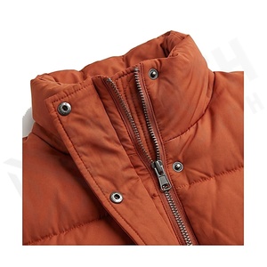 Chaqueta Acolchada para Mujer, Invierno, Cuello Alto, Manga Larga, Color Sólido, Relleno Grueso de Poliéster, Cierre de Cremallera, Corta - Product Image 4