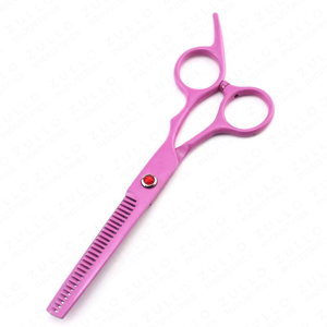 Ensemble de ciseaux de coiffure roses de qualité supérieure, 2 pièces, en acier inoxydable, ciseaux de coupe et d'éclaircissement pour salon - Product Image 3