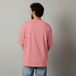 T-shirt homme coupe ample épaules tombantes couleur unie 100% coton 270 GSM lourd pour l'été – Article streetwear très prisé - Product Image 2