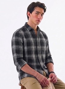 Chemise décontractée pour homme Enovate Logan à double boutonnage, manches longues, col rabattu, respirante, en lin/coton popeline, style été ODM - Product Image 2