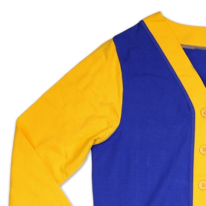 เสื้อคาร์ดิแกนไหมพรมอะคริลิกแบบสั่งทำพิเศษ คอวี ทรงลำลอง ป้องกันรอยยับ ลายกรีก แขนยาว ถักนิตติ้ง - Product Image 3