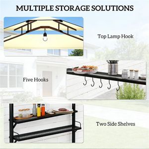 Pabellón de Barbacoa Beige para Exteriores, Ideal para Entretenimiento al Aire Libre - Product Image 2