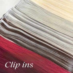 Extensions de cheveux vietnamiens à clipser, 100% cheveux humains, cuticules alignées, qualité supérieure, provenant d'un seul donneur - Product Image 5
