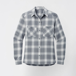 Chemise en flanelle pour femme de haute qualité, vente en gros, décontractée, 100% coton, respirante, manches longues, col boutonné, chemise en flanelle unie pour femme - Product Image 4