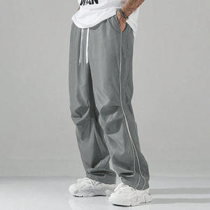 Vintage Style Wide Leg <b>Loose</b> Pants <b>for</b> <b>Men</b> High Street Spring Summer <b>Men</b> High Elastic Waist Pocket Sport Long <b>Trousers</b> - Product Image 3