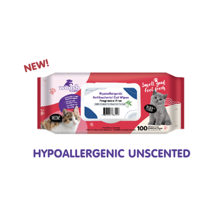 Lingettes pour chat Woosh hypoallergéniques et antibactériennes - Sans parfum (100 feuilles) - Product Image 2