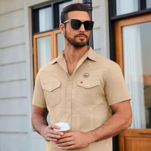 เสื้อป้องกันการกระเด็นของโลหะหลอมร้อน FR เสื้อผ้าทนไฟ 6 ออนซ์ เสื้อผ้าริปสตอปทนไฟสำหรับฤดูร้อน ผลิตในประเทศจีน - Product Image 3