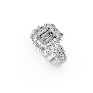 Bague en argent 925 avec diamant de laboratoire pour femme, certifiée IGI, RJC, ODM, OEM, fabricant de bijoux fins éthiques, vente en gros E201040_WB300900 - Product Image 1