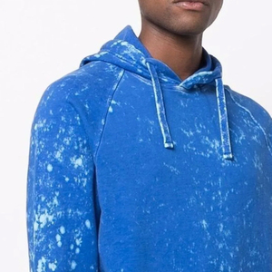 Sweat-shirt à capuche tie-dye pour homme, coupe classique, manches raglan, 100 % coton French Terry, décontracté, pour l'automne, avec poches - Product Image 5