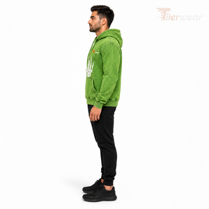 Sudadera con capucha de felpa gruesa y suave para hombre, con diseño de esqueleto y lavado ácido, manga larga, 100% algodón ecológico, estilo urbano - Product Image 3