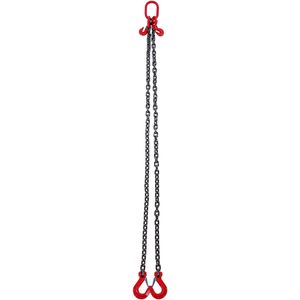Catene di sollevamento G80 per paranchi a catena, da 3/8 pollici x 6 piedi, capacità 5 tonnellate (11.000 libbre), con ganci - Product Image 6