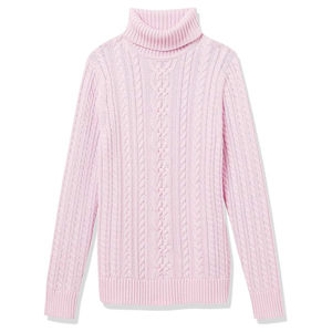 Suéter Clásico de Manga Larga Ligero y Transpirable de Primera Calidad, 100% Algodón, Cuello Alto para Mujer - Product Image 3