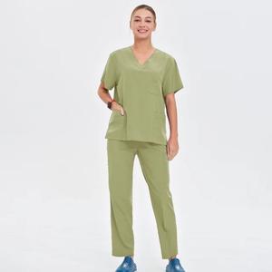 Uniformes Médicos con Bolsillo, Uniformes Médicos de Manga Corta al por Mayor, Uniformes Médicos Unisex con Cuello Redondo - Product Image 4