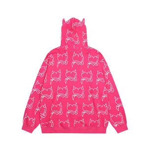 Sudadera con Capucha Bordada Vintage Personalizable para Hombre, Poliéster/Algodón, Corte Regular, Forro Polar de Alta Calidad, Transpirable, Diseño con Pedrería, Otoño - Product Image 4