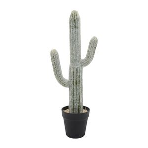Juego de 5 Cactus Saguaro Artificiales en Maceta Negra de 8x5x24.5 Pulgadas, Decoración de Plantas Duradera y Elegante - Product Image 2