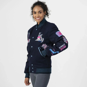 Chaqueta Varsity Personalizada al por Mayor para Mujer, Chaqueta Bomber de Béisbol Universitaria de Primera Calidad, Ropa Casual Urbana OEM - Product Image 5