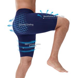 Shorts de compression pour hommes à taille haute pour la course, l'entraînement et le sport, favorisant la récupération musculaire et l'amélioration des performances - Product Image 5