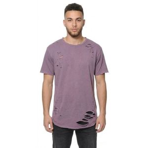T-shirt vintage personnalisé pour homme en coton 100% délavé, manches courtes, avec accents déchirés aux épaules, style streetwear décontracté - Product Image 5