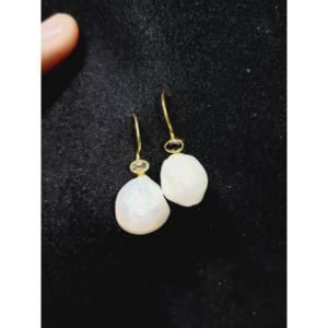 Elegantes pendientes de perlas naturales de Plata de Ley 925 para fiestas y ropa informal - Product Image 1