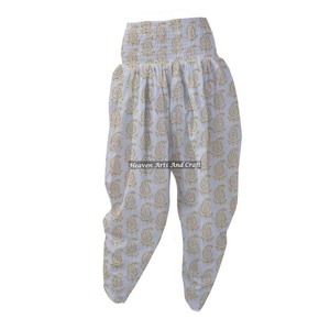 Custom Made Plus Size Cotton Block Printed Night Wear Sexy Pajama And <b>Trousers</b> Pant Sleepwear Cotton Patiala Pants - Product Image 1