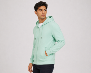 Sweat à capuche décontracté pour homme avec fermeture éclair, capuche réglable et tissu lisse, conçu pour un confort optimal et une tenue polyvalente au quotidien. - Product Image 2