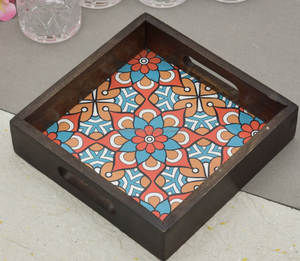 Bandeja de Madera Personalizable Tayyab Handicraft con Esmalte para Uso en el Hogar, Restaurantes, Bares, Hoteles y Bodas - Product Image 2