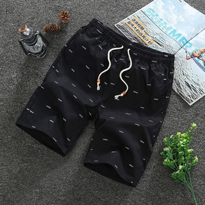 Pantalones Cortos Bermuda Casuales para Hombre, Cintura Media, Cierre con Cordón, 100% Poliéster, Frente Sólido, Tejido Transpirable Ecológico - Product Image 2
