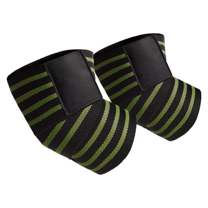 Heavy Lifting Exercise Sports Figure Eight Elbow <b>Wraps</b> For Gym Natural Color Body Building Elastic Band Made In Pakistan - Product Image 1