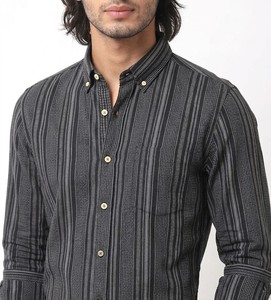 Camisa Clásica Casual a Rayas, Transpirable, de Verano, 100% Algodón, con Botones, ODM - Product Image 3