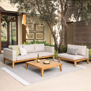 teak patio <b>sofa</b> <b>outdoor</b> made in indonesian furniture solid wood - Product Image 1