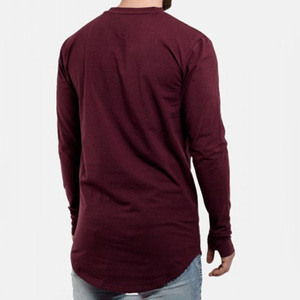 <b>Men's</b> Plus Size Long Sleeve Cotton Bamboo Fiber Nonwoven 220g Anti-shrink Quick Dry Breathable O-Neck Casual <b>T</b>-<b>Shirt</b> Front Blank - Product Image 3