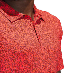 Men's Red Dot Pattern Short Sleeve Polo Shirt Casual Breathable Knitted Polyester <b>Top</b> - Product Image 6
