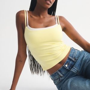 Camisola de tirantes dobles personalizada para mujer, ajustada, elástica, informal, de verano, forro polar, antiencogimiento, venta al por mayor, OEM - Product Image 5