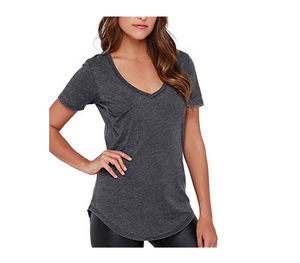 Camisetas de Talla Grande para Mujer, Cuello Redondo, Lisas, Transpirables, Verano 2026, Ropa Casual, Camisetas para Dama OEM - Product Image 3