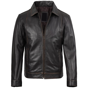 Veste en cuir pour homme, usage extérieur, col montant, service OEM de qualité économique - Product Image 3