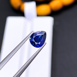 Anillo de zafiro azul profundo natural, piedra de zafiro suelta para joyería - Product Image 3