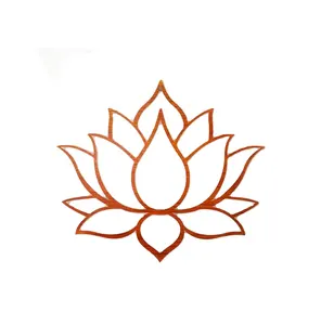 Wood Wall Decor Lotus Flower 10.6 X 10.6 inch Mandala - Hanging Wood Wall Art with Engraved Design Flower of Life Wooden