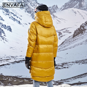 New Women's Long <b>Winter</b> Jacket Duck Down <b>Coat</b> Scarf Waterproof Ladies Warm <b>Thick</b> Puffer Parka Hooded Windproof Clothing Outdoor - Product Image 2