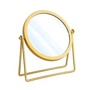 Espejo de Mesa Metálico de Belleza, Espejo de Maquillaje con Soporte para Tocador, Espejo Cosmético para Baño - Product Image 5