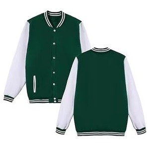 เสื้อแจ็คเก็ตวาร์ซิตี้แบบมีฮู้ดสำหรับผู้ชาย ตัดเย็บตามสั่ง ปิดด้วยซิป ทรงปกติ เหมาะสำหรับใส่ในฤดูใบไม้ร่วง ผู้ผลิต OEM โลโก้ด้านหน้า ผลิตจากโพลีเอสเตอร์และผ้าฝ้าย - Product Image 6